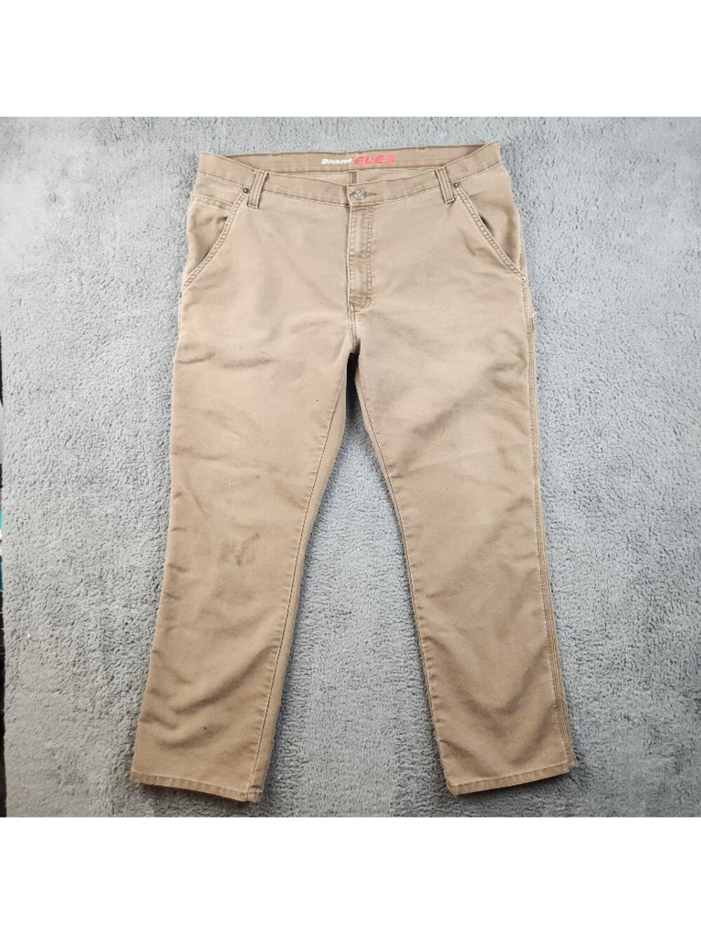 Genuine Dickies FLEX Regular Fit Duck Carpenter Pant 38x32 Mid Rise Straight Leg
